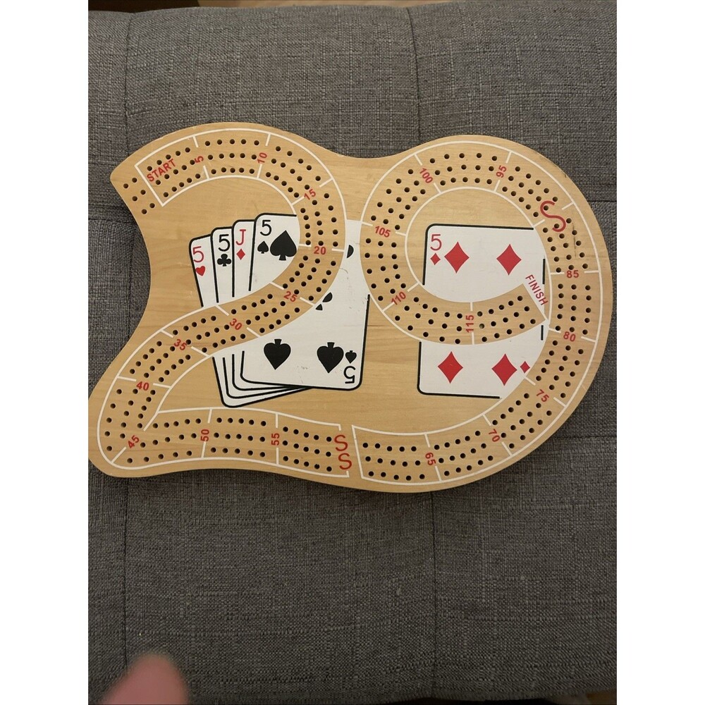 Vintage Cribbage Board Complete 29 Shape